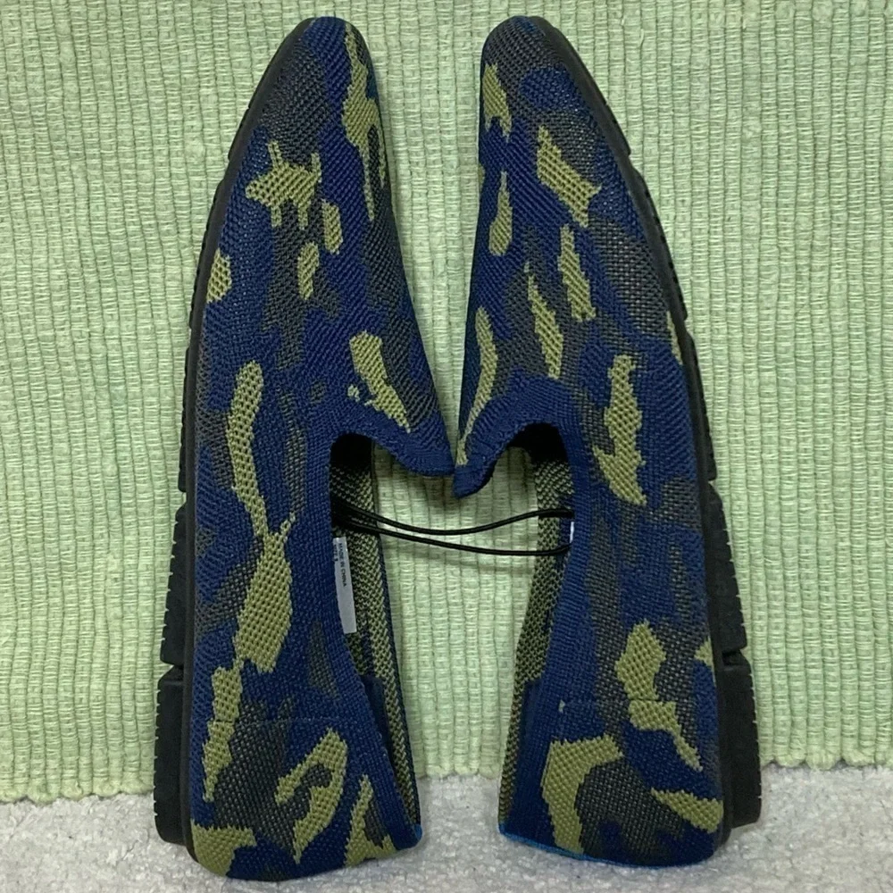 Serra Womens Green/Blue RoundToe Slip On Casual Washable Shoes SZ US 9 NWOT